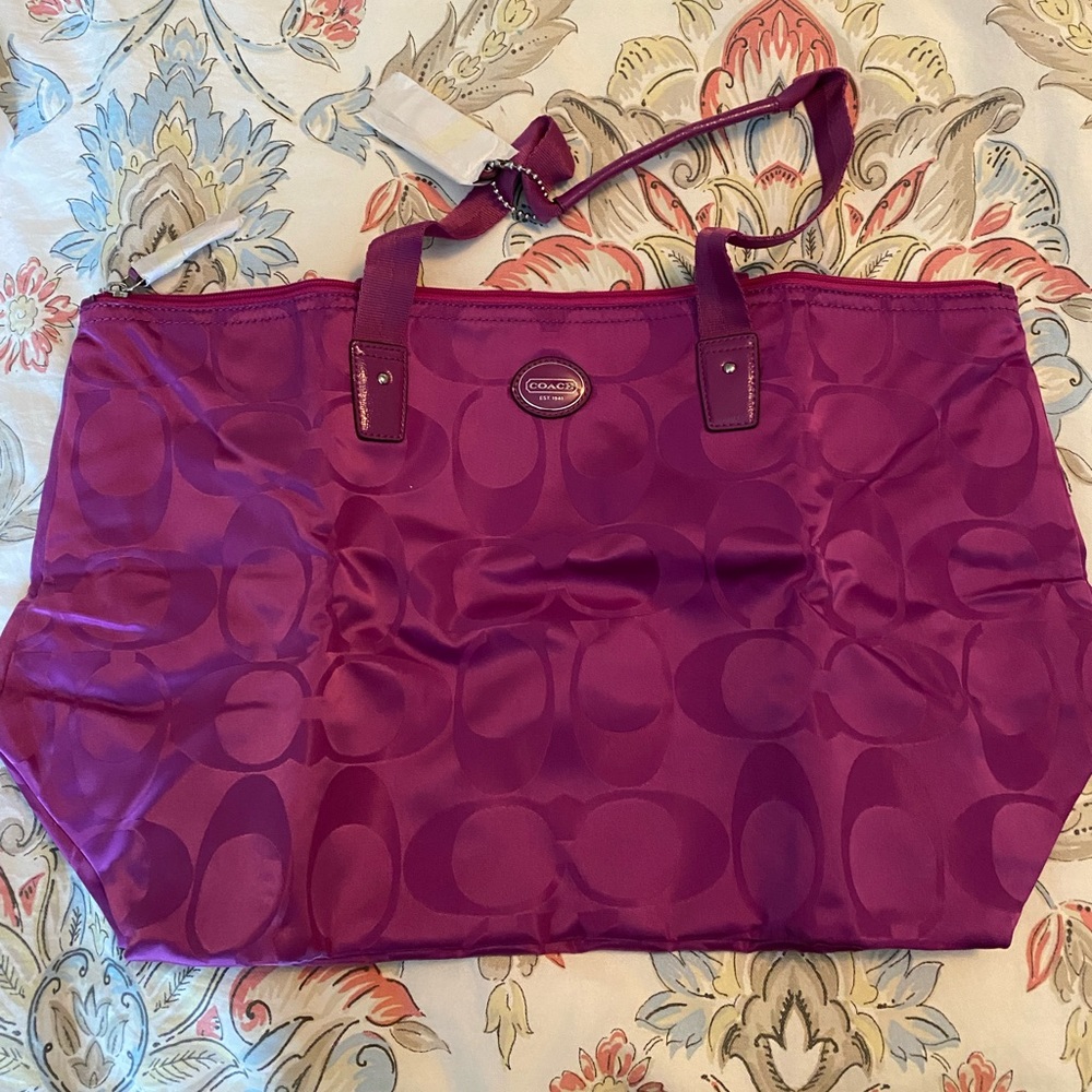 COACH NWT Packable Weekender Tote Bag